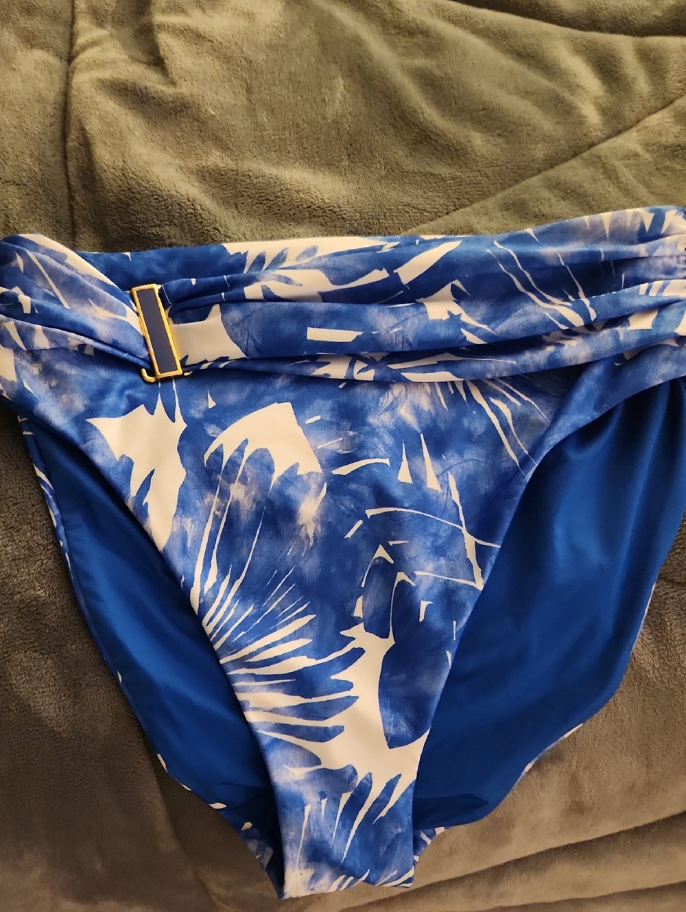 NWT Trina Turk Basque High Waist Bottom Blue White